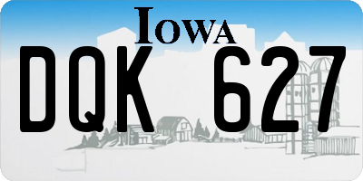 IA license plate DQK627