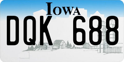 IA license plate DQK688