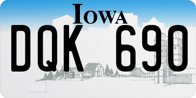 IA license plate DQK690