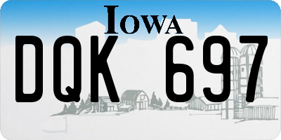 IA license plate DQK697