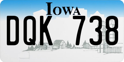IA license plate DQK738
