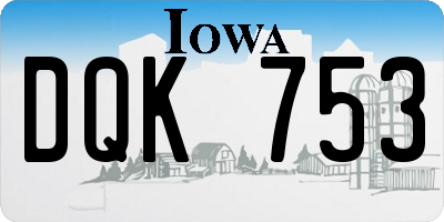 IA license plate DQK753