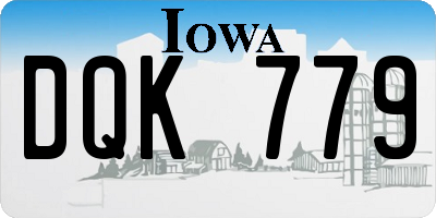 IA license plate DQK779