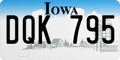 IA license plate DQK795