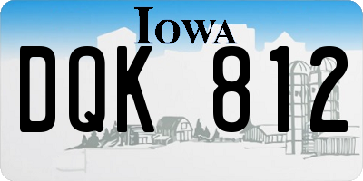 IA license plate DQK812