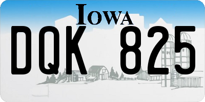 IA license plate DQK825
