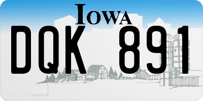 IA license plate DQK891