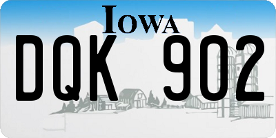IA license plate DQK902