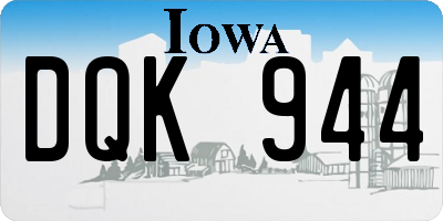 IA license plate DQK944