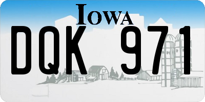 IA license plate DQK971