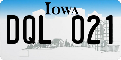 IA license plate DQL021