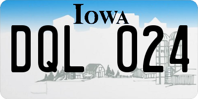 IA license plate DQL024