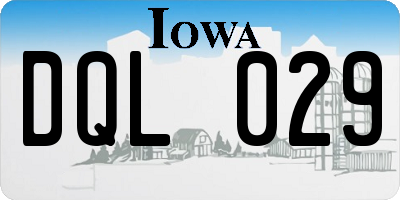 IA license plate DQL029