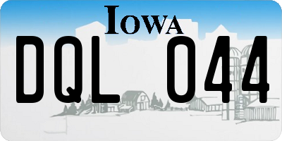 IA license plate DQL044