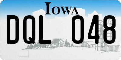 IA license plate DQL048