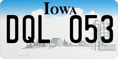 IA license plate DQL053