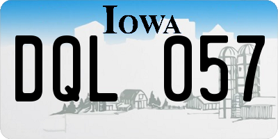 IA license plate DQL057