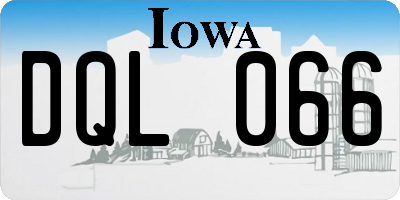 IA license plate DQL066