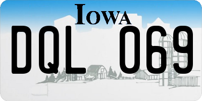 IA license plate DQL069
