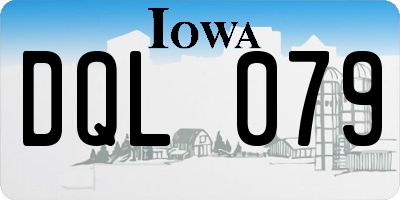 IA license plate DQL079