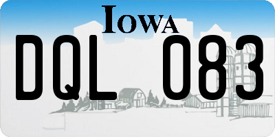 IA license plate DQL083