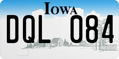 IA license plate DQL084