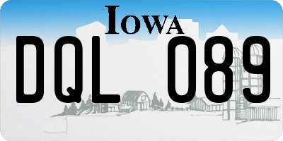 IA license plate DQL089