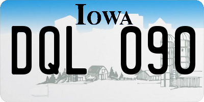 IA license plate DQL090