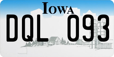 IA license plate DQL093