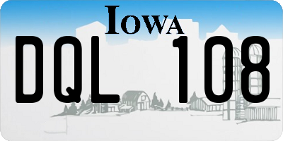 IA license plate DQL108