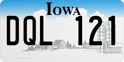 IA license plate DQL121