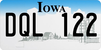 IA license plate DQL122