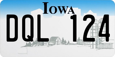 IA license plate DQL124