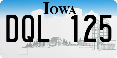 IA license plate DQL125