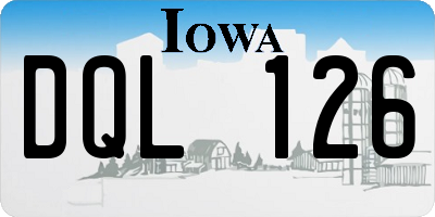 IA license plate DQL126