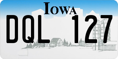 IA license plate DQL127