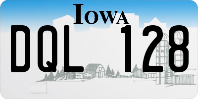 IA license plate DQL128