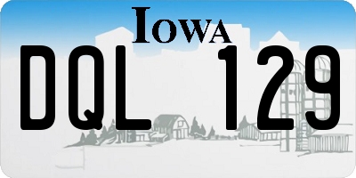 IA license plate DQL129