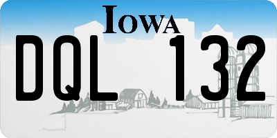 IA license plate DQL132