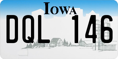 IA license plate DQL146
