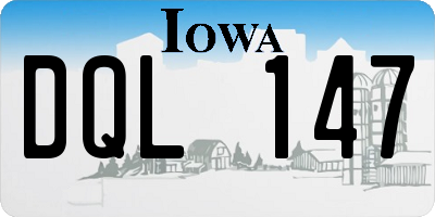 IA license plate DQL147