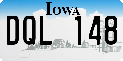 IA license plate DQL148