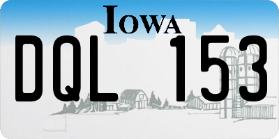 IA license plate DQL153