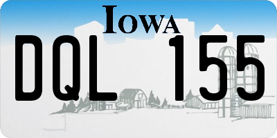 IA license plate DQL155