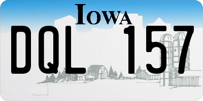 IA license plate DQL157