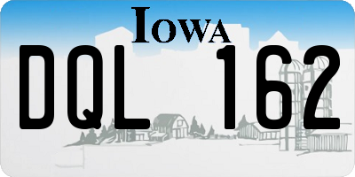 IA license plate DQL162