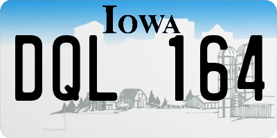 IA license plate DQL164