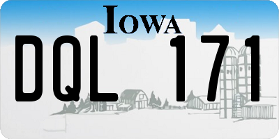 IA license plate DQL171