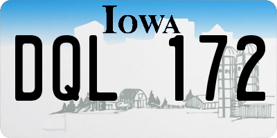 IA license plate DQL172