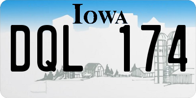 IA license plate DQL174
